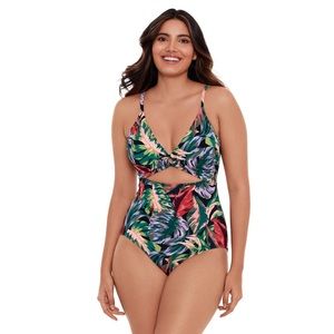 Time and Tru Women's Size Medium O Ring One Piece Swimsuit